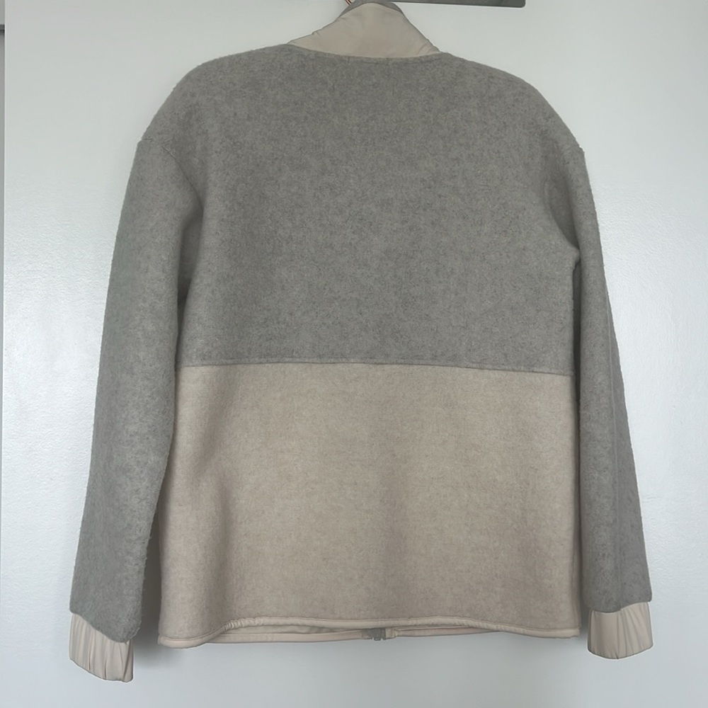 Smartwool Women's Gray and Cream Jacket Wool Fleece Jacket - Picture 8 of 9